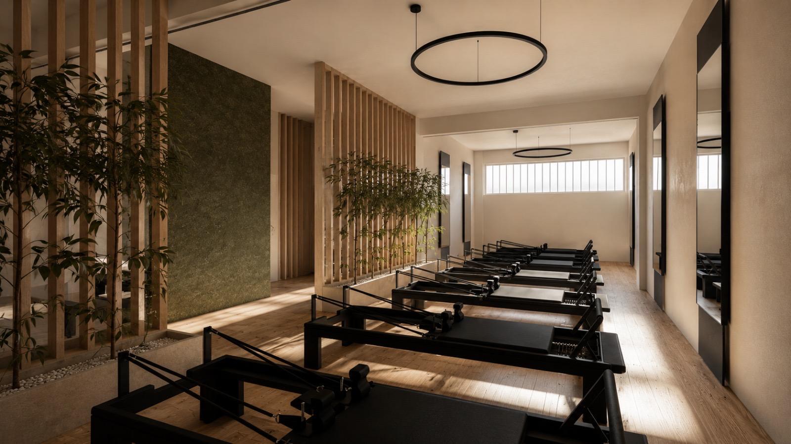 Interior do estúdio Blive Pilates Alvalade